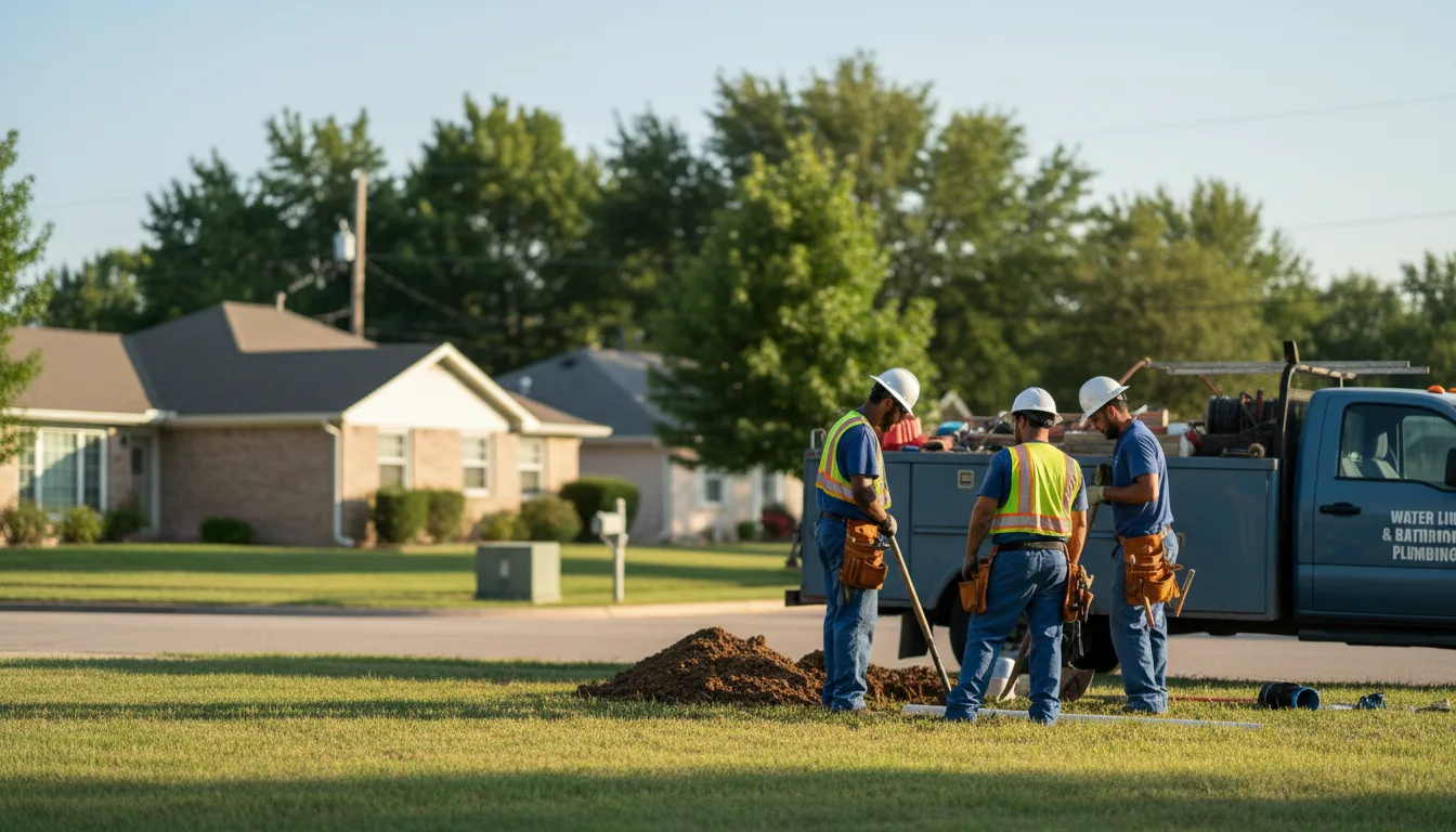 Residential water line and bathroom plumbing service in Saint James, MO